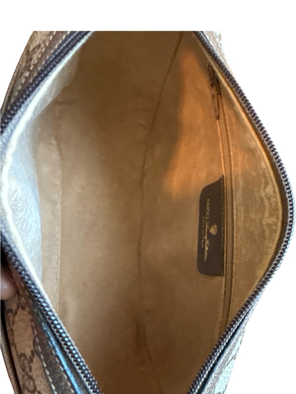 Vintage Gucci Ophidia GG Supreme Web Stripe Shoulder Bag Brown Leather - Picture 8 of 15